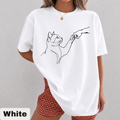 Minimalist Cat Line Art T-Shirt – Cute Cat Lover Graphic Tee | Aesthetic Unisex Oversized T-Shirt