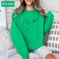 Minimalist Cat Line Art Sweatshirt – Cute Cat Lover Crewneck | Aesthetic Unisex Graphic Sweatshirt